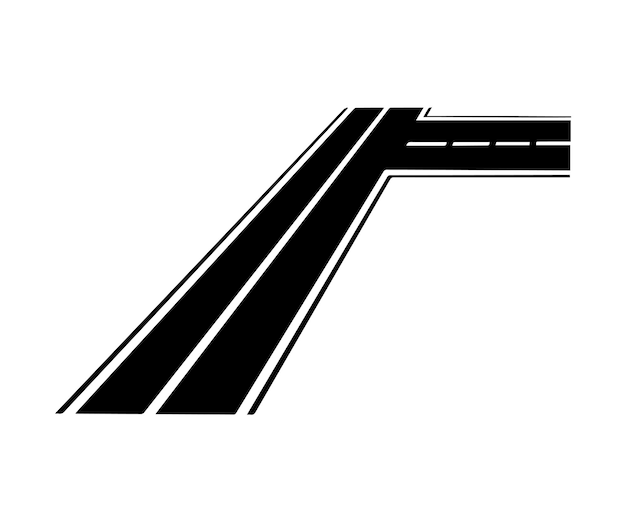 Ilustración de vector de carretera y cruce