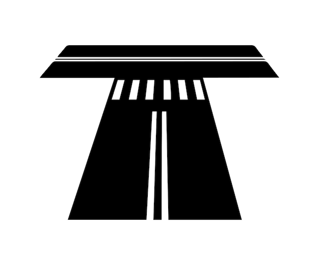 Ilustración de vector de carretera y cruce