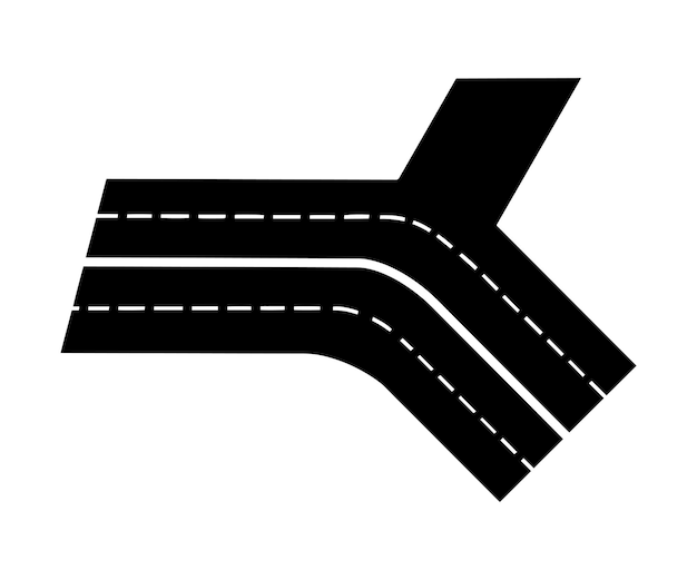 Ilustración de vector de carretera y cruce