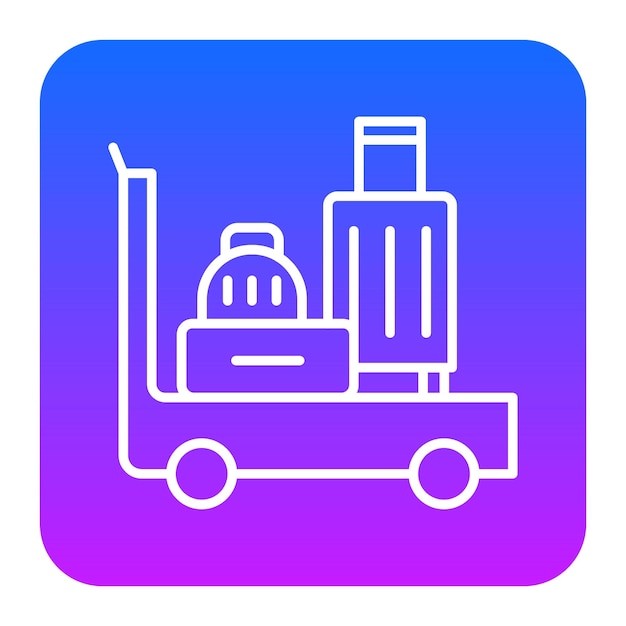Ilustración del vector del carrito de equipaje