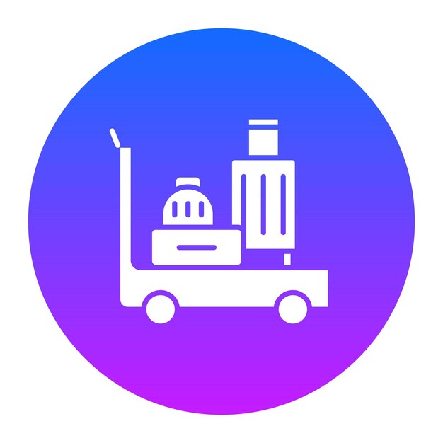 Ilustración del vector del carrito de equipaje