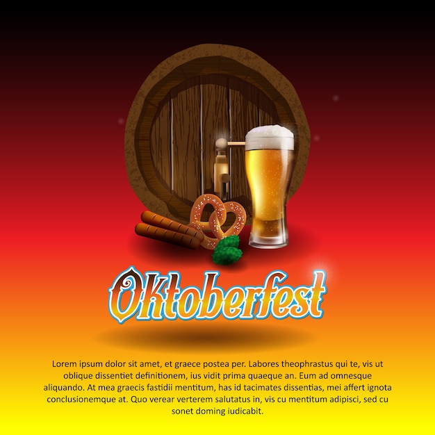 Ilustración de vector de cartel oktoberfest