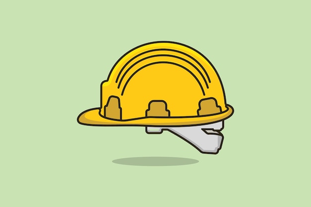 Ilustración de vector de casco de seguridad de constructor.