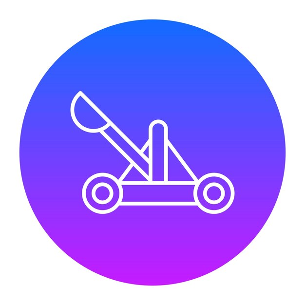 Ilustración del vector de catapulta