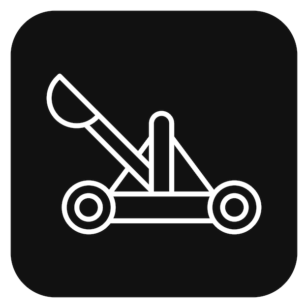 Ilustración del vector de catapulta