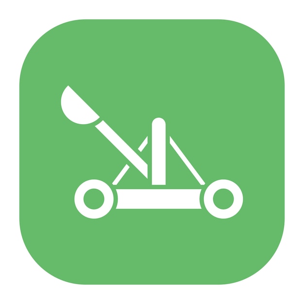 Ilustración del vector de catapulta