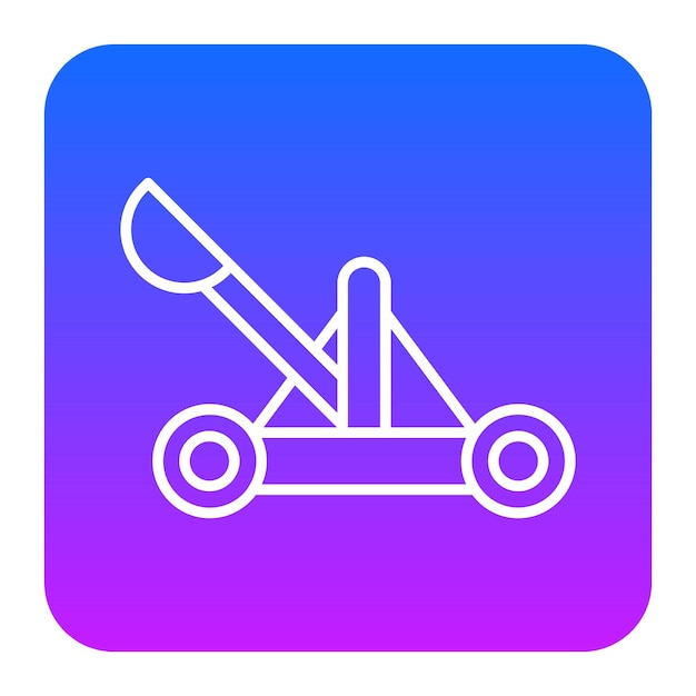 Ilustración del vector de catapulta