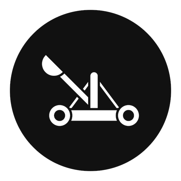 Ilustración del vector de catapulta