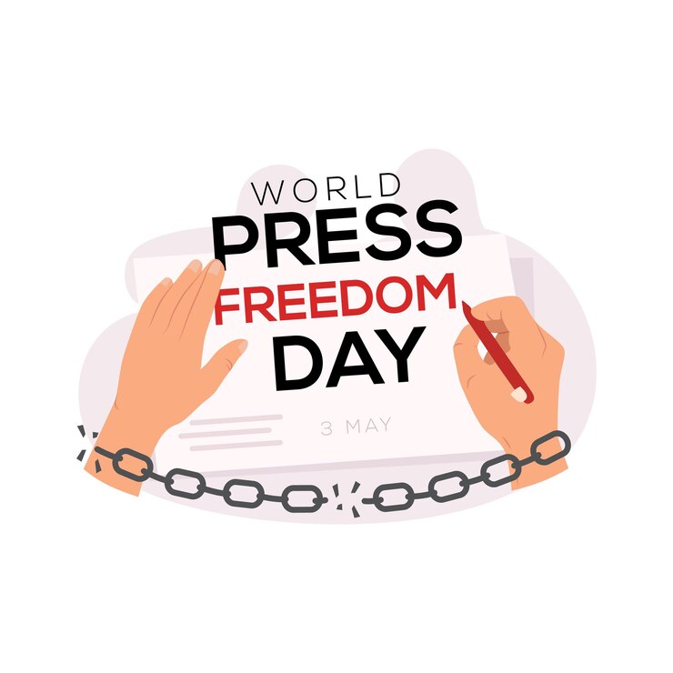 Vector ilustración de vector de celebración de banner de concepto de día de libertad de prensa mundial