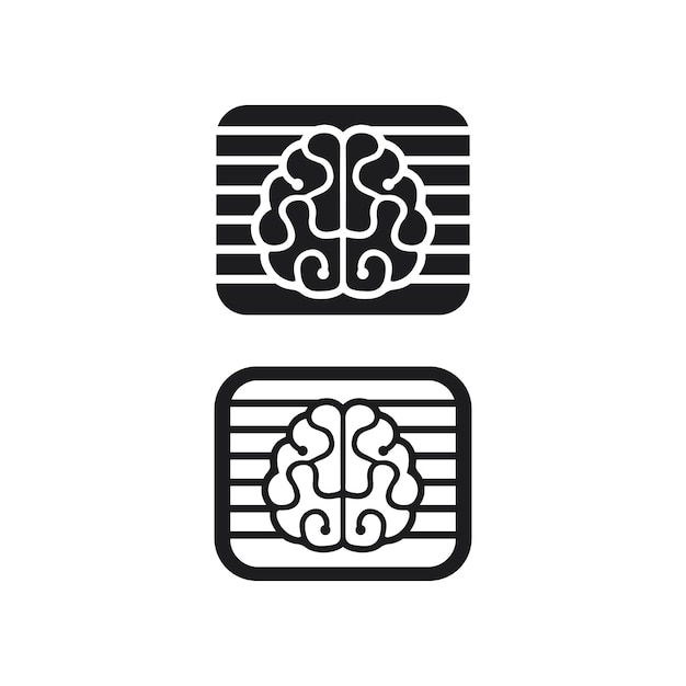 Ilustración de vector de cerebro de salud