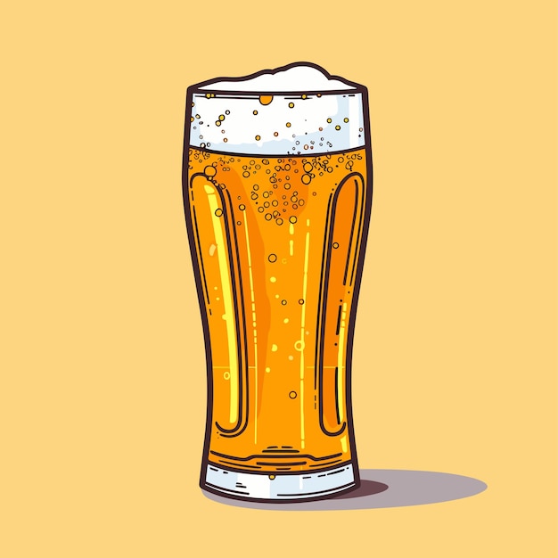 Ilustración de vector de cerveza retro vintage aislado sobre fondo neutro