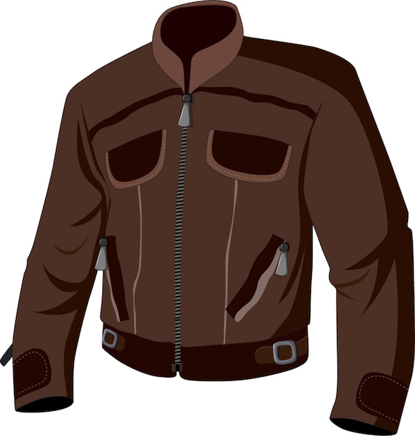 Vector ilustración de vector de chaqueta de cuero