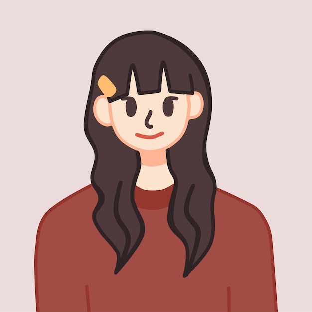 Ilustración de vector de chica linda
