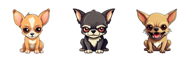 Vector ilustración de vector de chihuahua enojado de dibujos animados