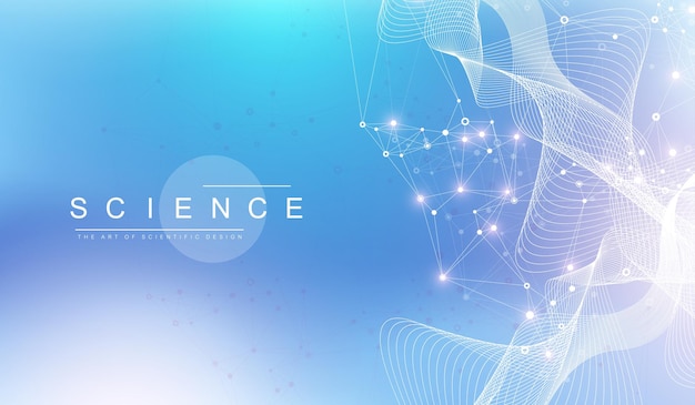 Ilustración de vector científico ingeniería genética manipulación de genes concepto de hélice de adn dna stran...