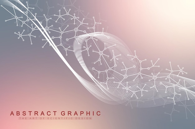 Ilustración de vector científico ingeniería genética manipulación de genes concepto de hélice de adn dna stran...