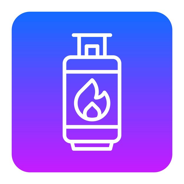 Ilustración del vector de la cilindra de gas