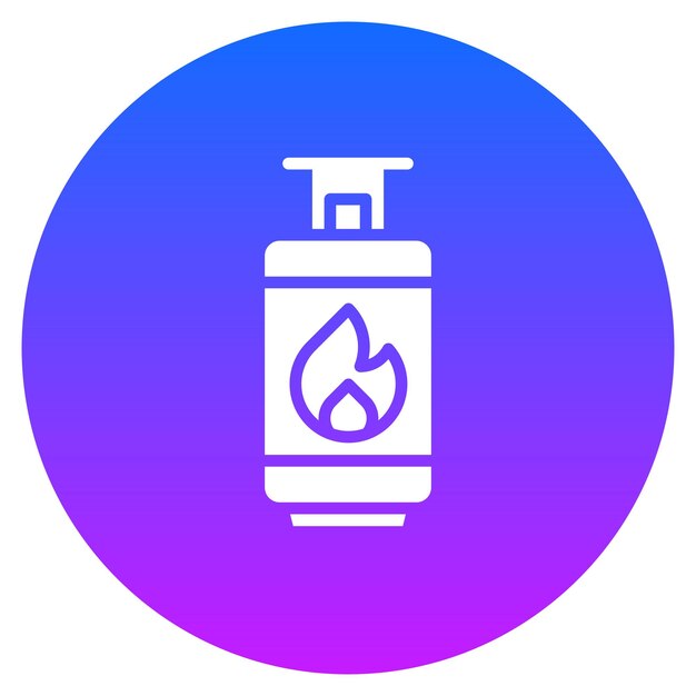 Ilustración del vector de la cilindra de gas