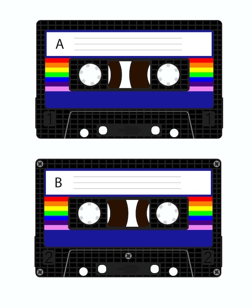 Ilustración de vector de cinta de cassette