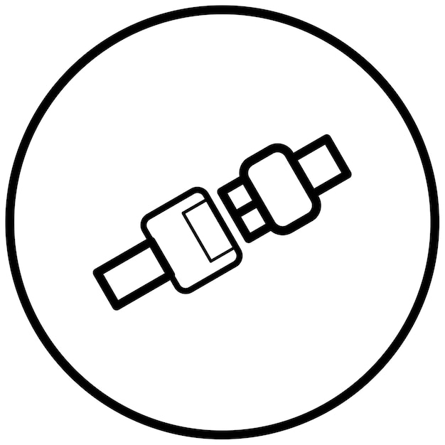 Ilustración del vector del cinturón de seguridad