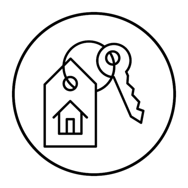 Ilustración del vector clave de la casa