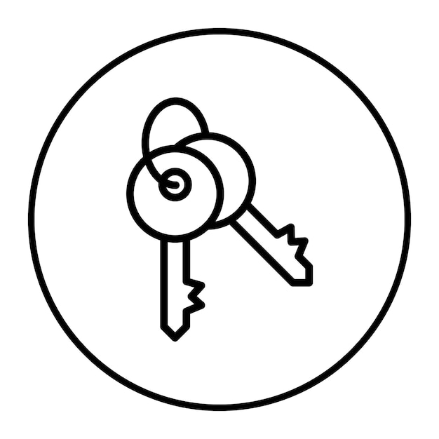 Ilustración del vector clave de la casa