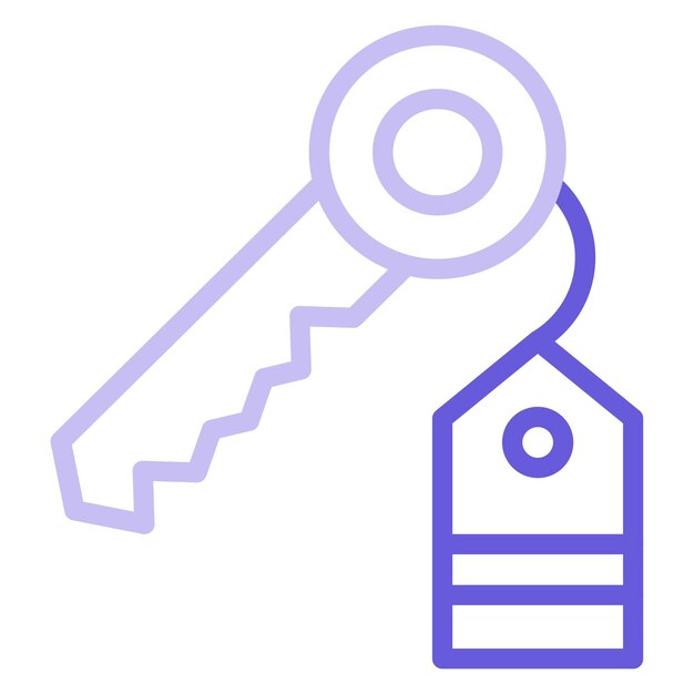 Ilustración del vector clave del hotel