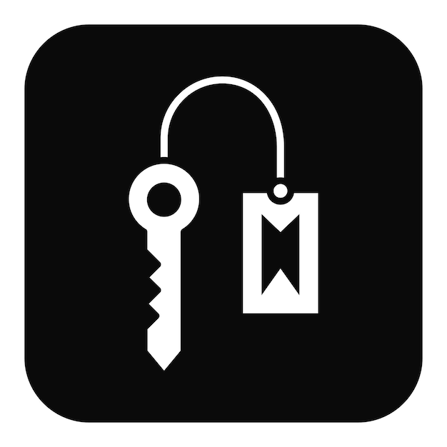 Ilustración del vector clave del hotel