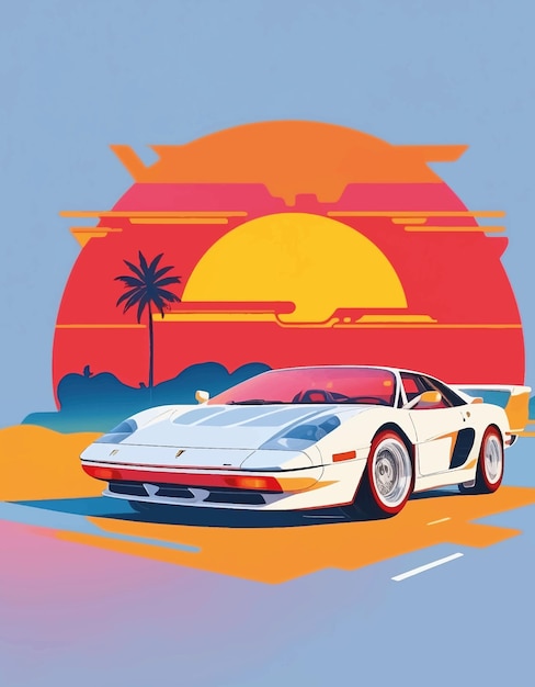 Ilustración de vector de coche ai generado