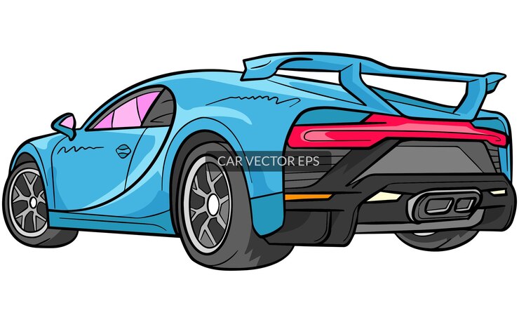 Ilustración de vector de coche de carreras de calle de lujo