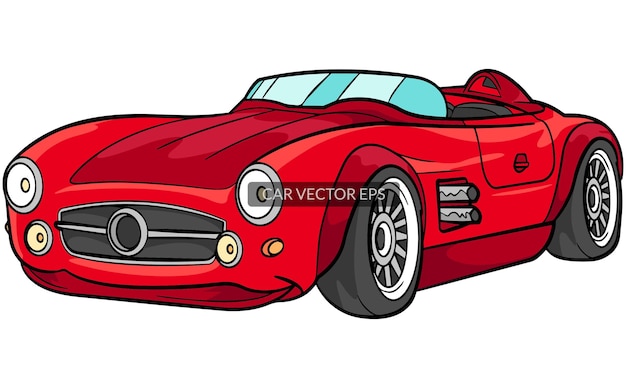 Ilustración de vector de coche de carreras de calle de lujo