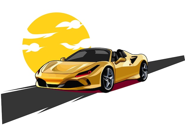 Ilustración de vector de coche deportivo de lujo