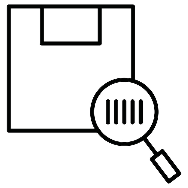Ilustración del vector de códigos de barras del paquete