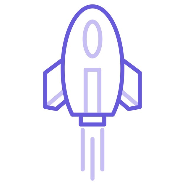 Ilustración del vector del cohete
