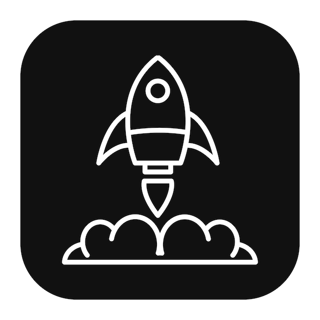 Ilustración del vector del cohete