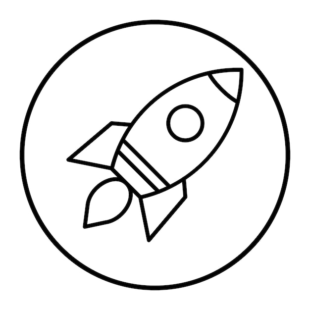 Ilustración del vector del cohete
