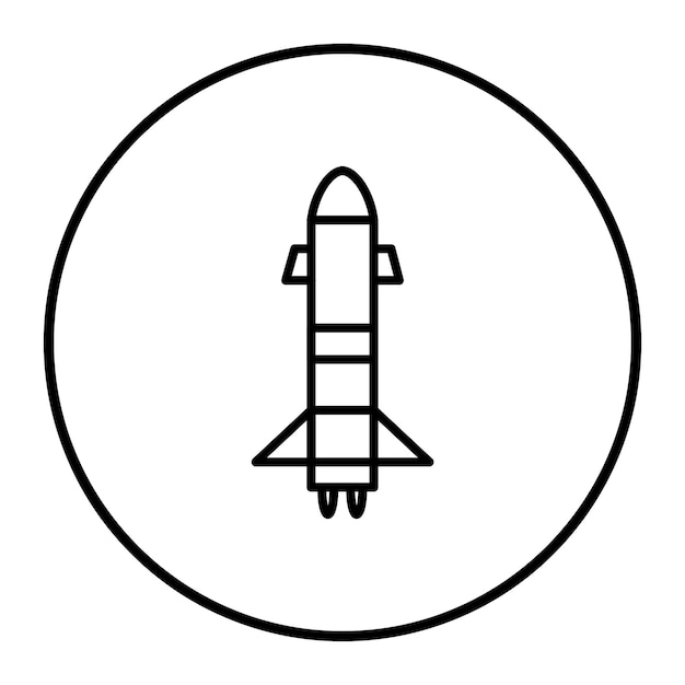 Ilustración del vector del cohete