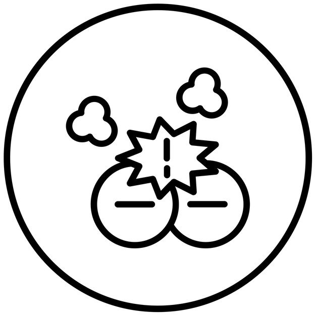 Ilustración del vector de colisión