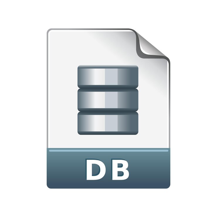 Vector ilustración de vector de color de icono de formato de archivo db