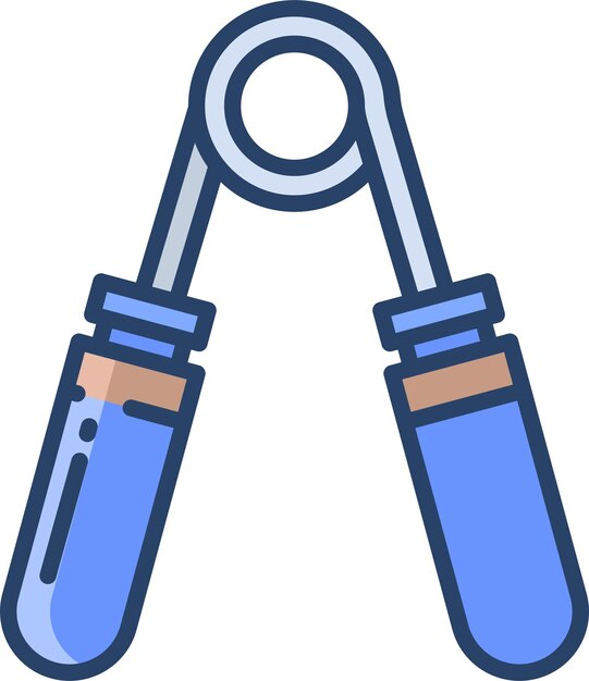 Ilustración de vector de color lineal sólido del expansor de mano