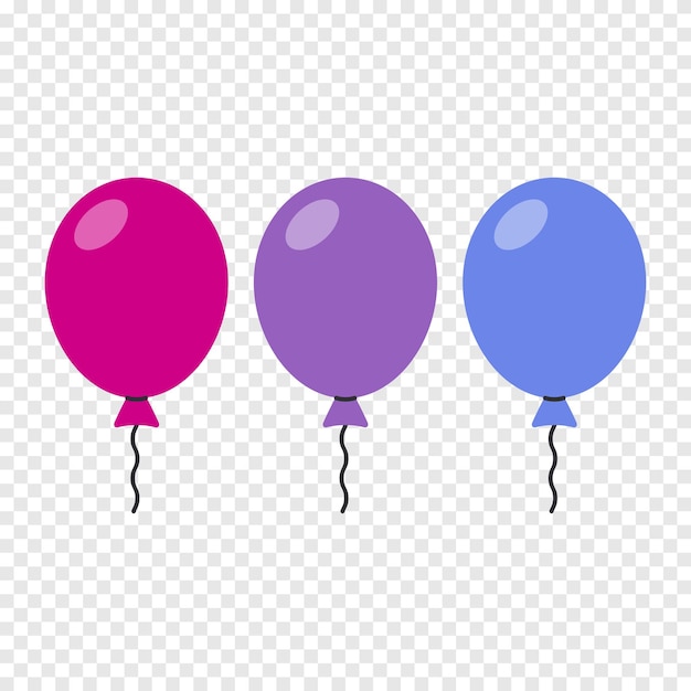 Ilustración de vector colorido de globos de color