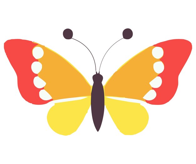 Ilustración de vector colorido de la mariposa