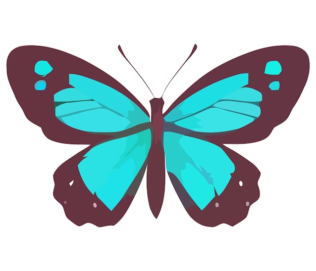 Ilustración de vector colorido de la mariposa