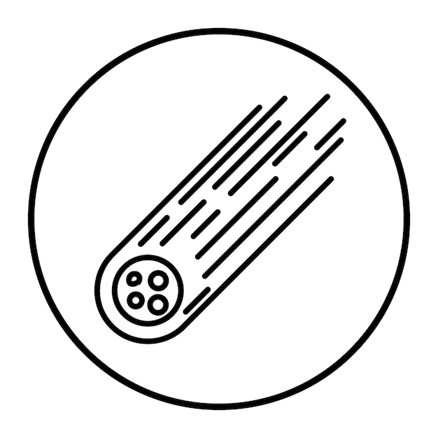 Ilustración del vector del cometa