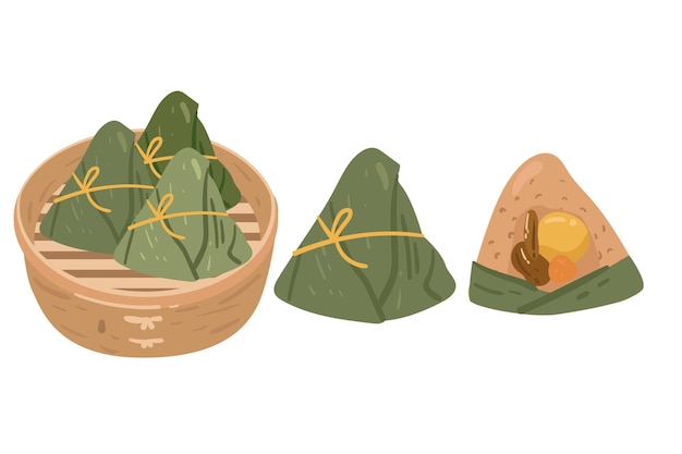 Ilustración de vector de comida de año nuevo chino