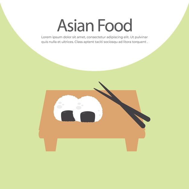 ilustración de vector de comida asiática