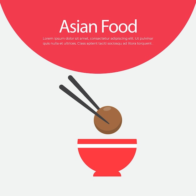 ilustración de vector de comida asiática