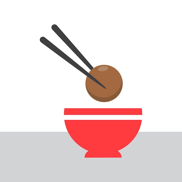 ilustración de vector de comida asiática