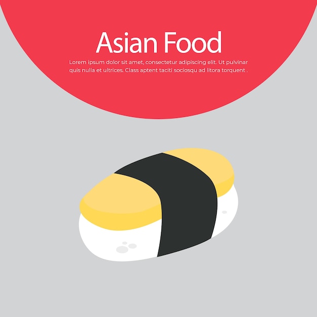 ilustración de vector de comida asiática