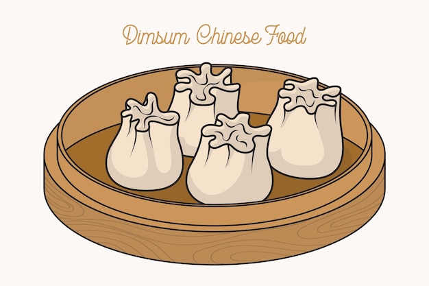 Ilustración de vector de comida china